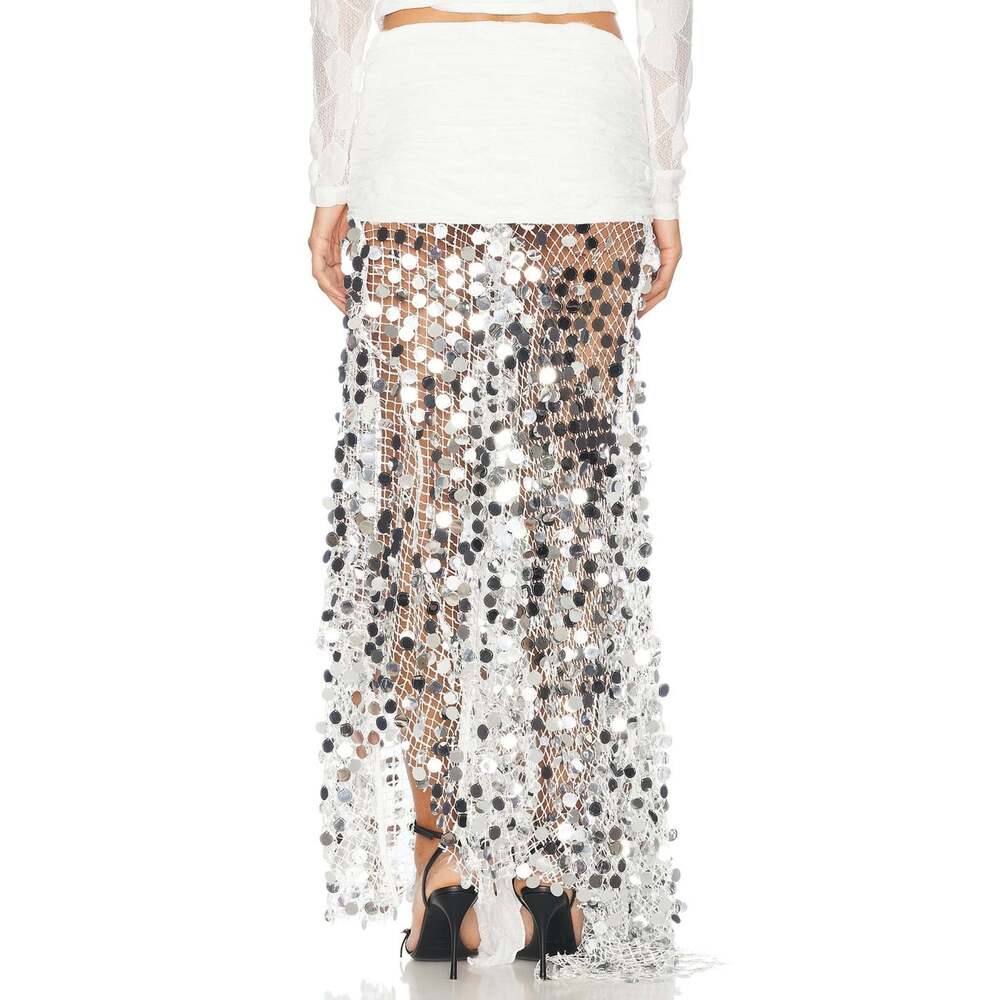 Siedres - Silvana Sequinned Knit Maxi Skirt - EU 38 - Picture 6 of 9